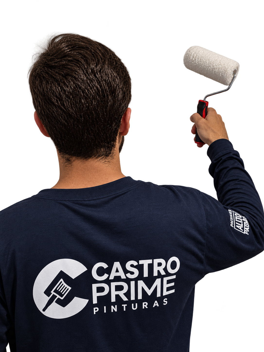 Pintor da Castro Prime pintando com rolo